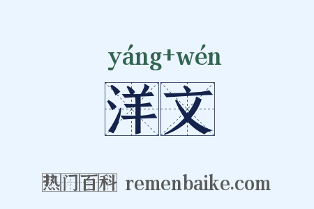 洋文是什么意思的图片